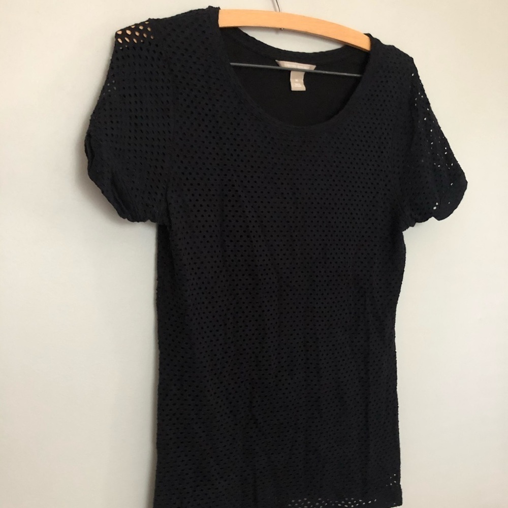 Banana Republic Black Hole Short Sleeve Top